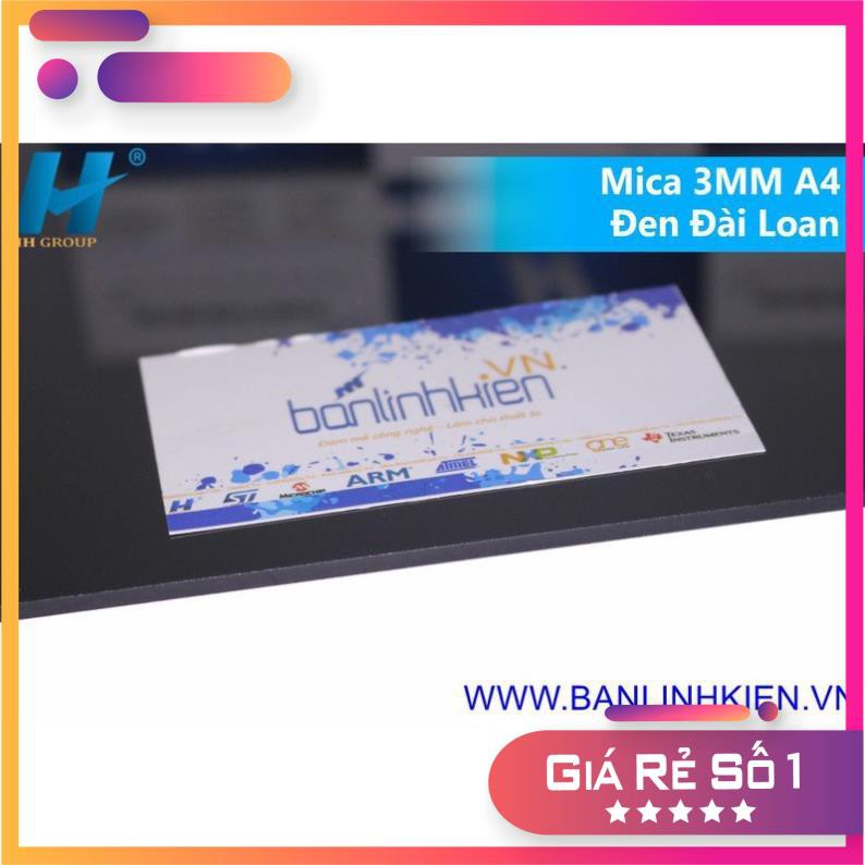 Mica 3MM A4, A5 Đen Đài Loan