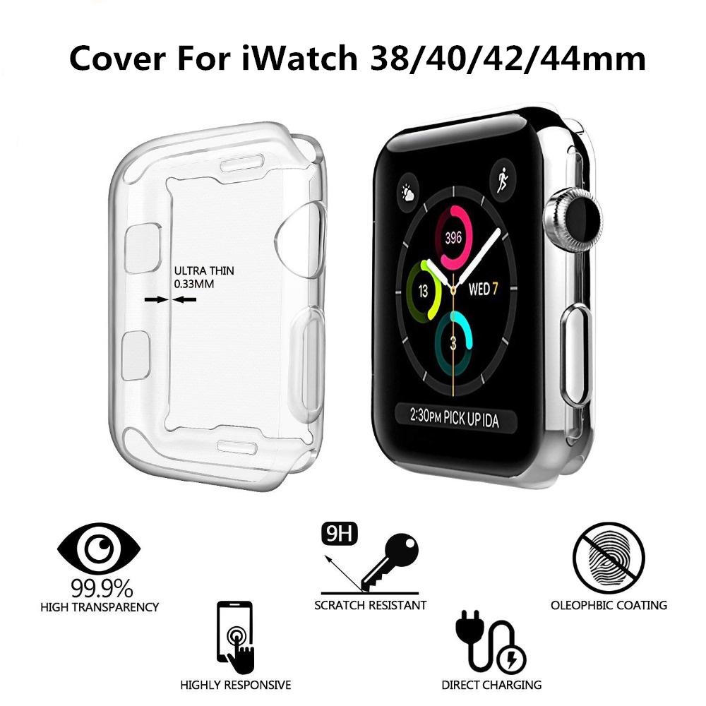 Vỏ TPU trong suốt bảo vệ cho đồng hồ Apple Watch Series1/2/3/4