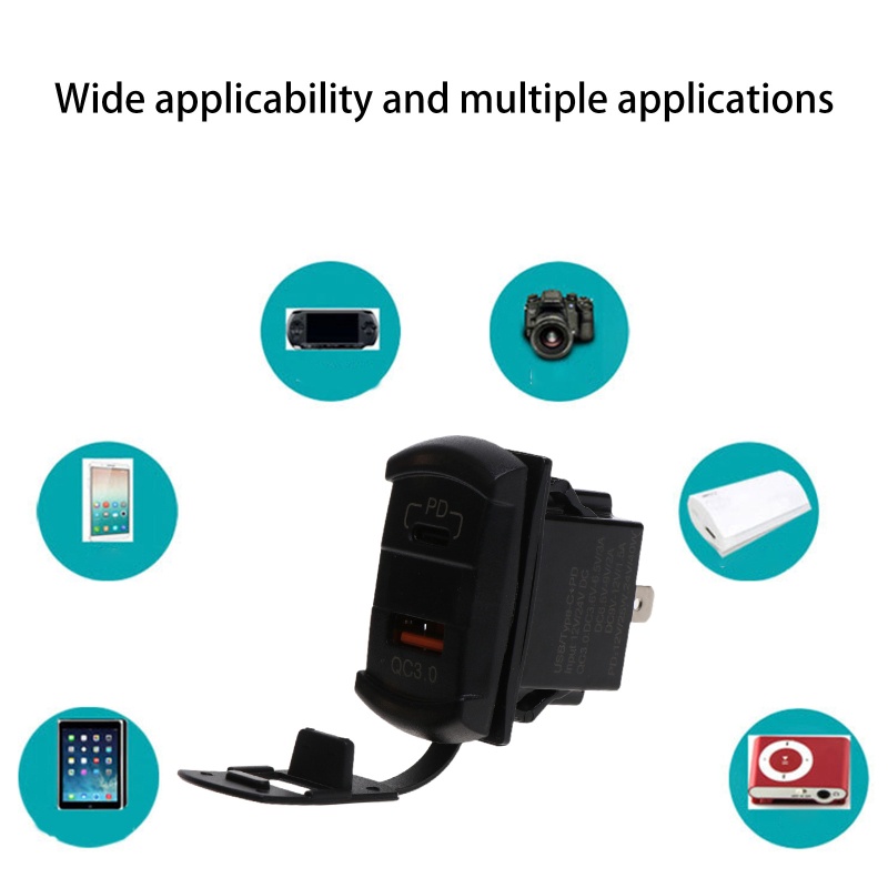 Bộ Sạc Nhanh 45W Type C PD 18W QC3 0 Chuyên Dụng Cho Xe Tải / Máy Tính Bảng