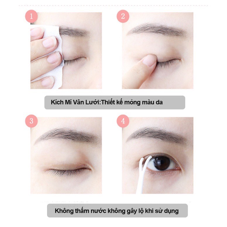 Miếng Dán Kích Mí Vân Lưới Tự Nhiên Không Lộ Thoáng Khí Lâu  Tạo 2 Mí-Miếng dán kích mí bảo bối  giúp các cô nàng 1 mí