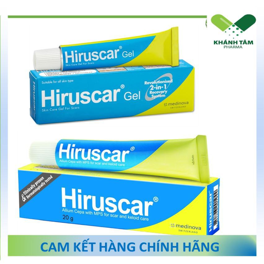 ! Gel dùng cho sẹo vừa, sẹo lõm, sẹo thâm Hiruscar gel [hirusca]