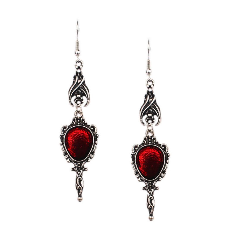 Bông Tai Dáng Dài Chất Liệu Bạc Hình Dơi Phong Cách Gothic