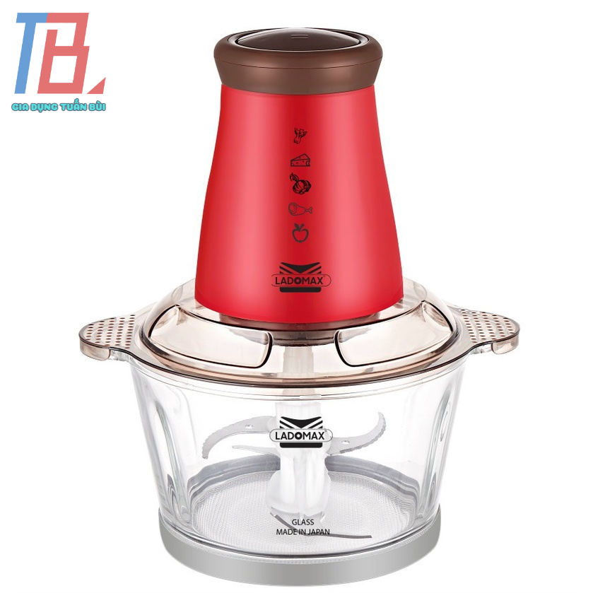 Máy xay thịt Ladomax Ha-333 cối thủy tinh dung tích 2L công suất 400W - Hàng chính hãng BH 12 tháng