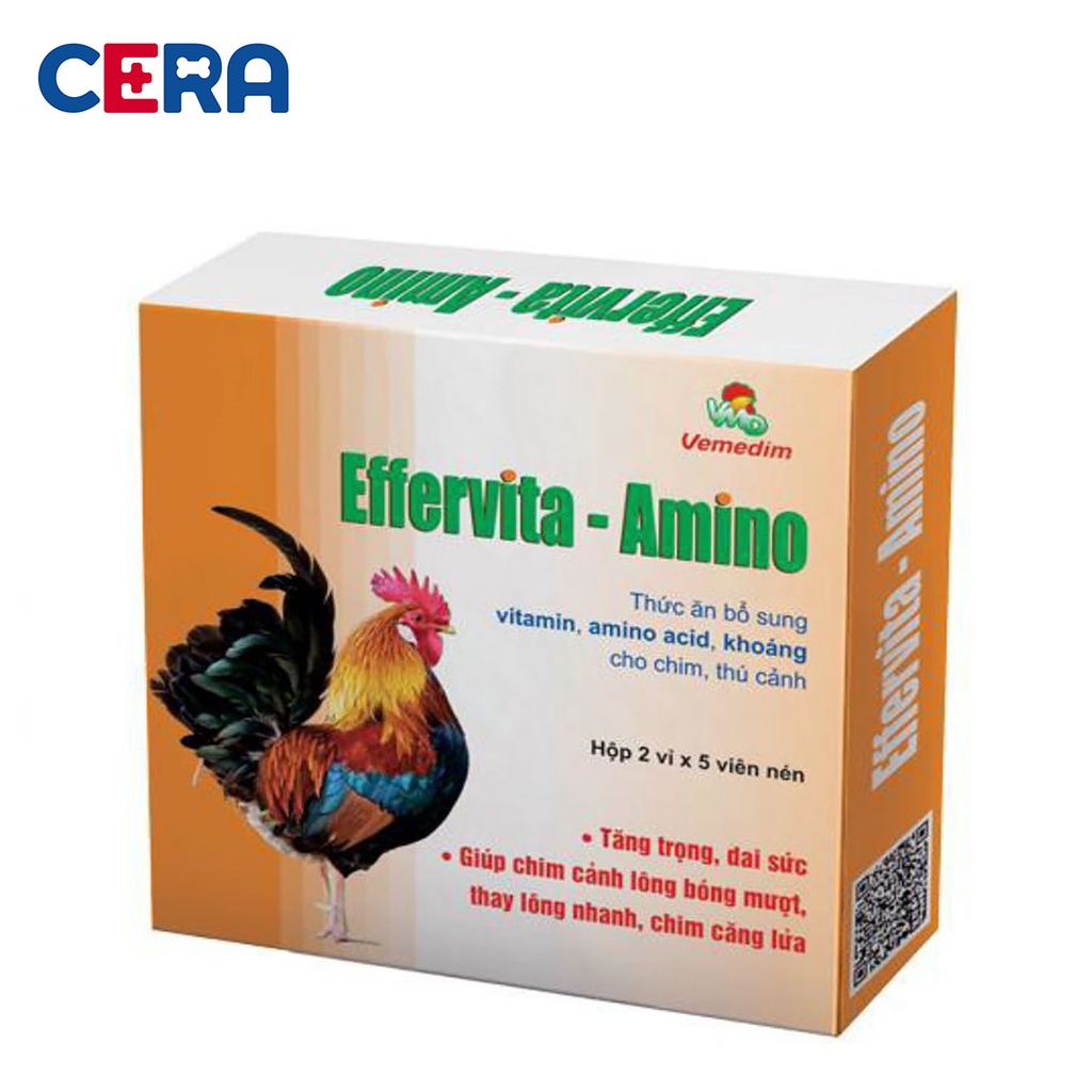 Viên Bổ Phòng Bệnh , Mượt Lông , Chống Stress - Effervita Amino ( 1 hộp 10 viên )