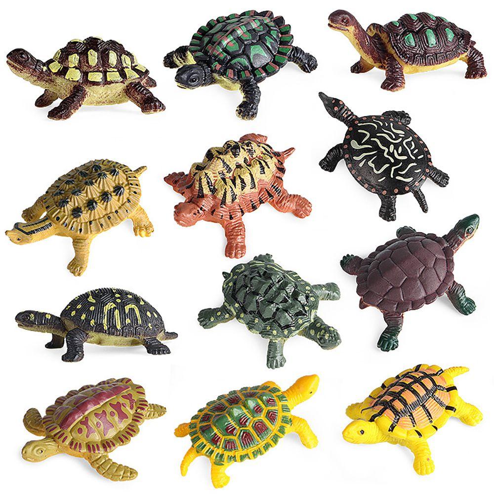RAINBOW Set 12 Mô Hình Rùa Biển Đồ Chơi Cho Bé