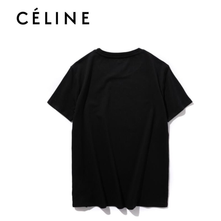 Áo Thun Cotton Ngắn Tay In Họa Tiết CELIN Thời Trang Cho Nam Nữ