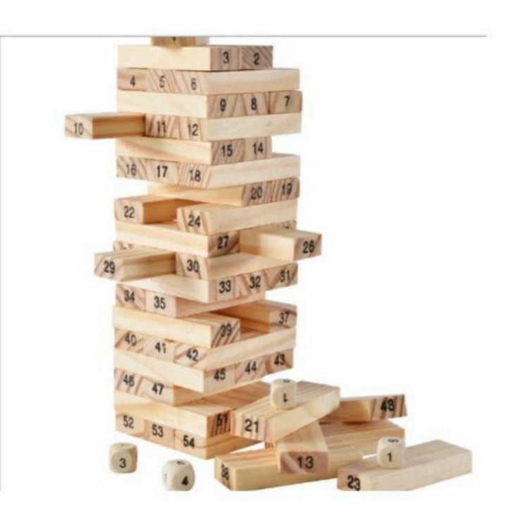 [FREE SHIP] BỘ RÚT GỖ CHO BÉ LOẠI TO 54 THANH KÈM XÚC SẮC