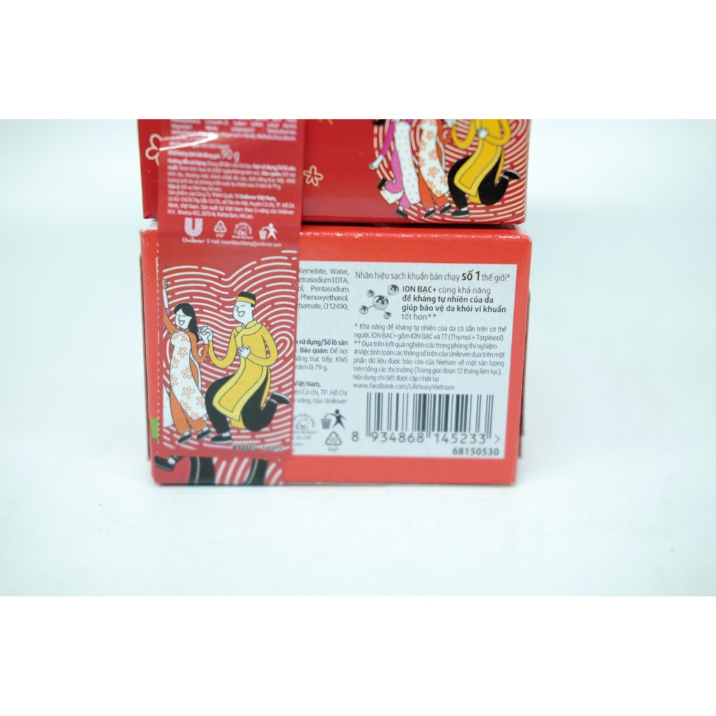 (U) Lifebuoy Xà bông thơm 90g tặng khăn(3 viên)