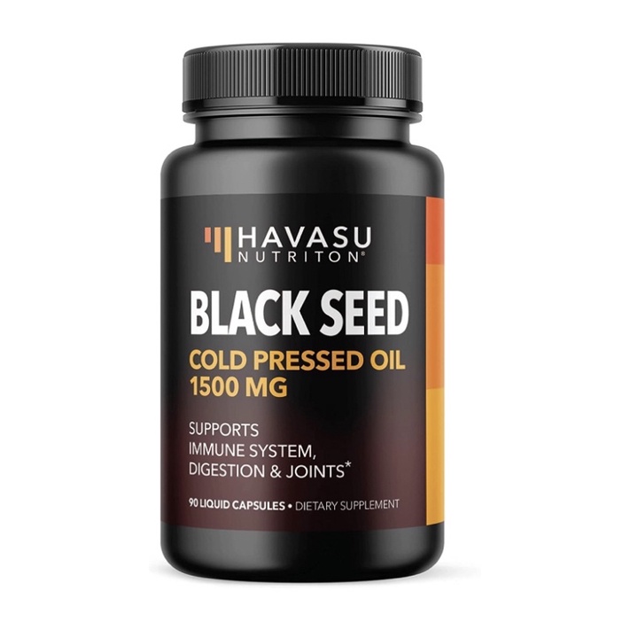 Viên dầu thì là đen thuần chay cao cấp Havasu Premium Cold-Pressed Black Seed Oil 90 viên USA