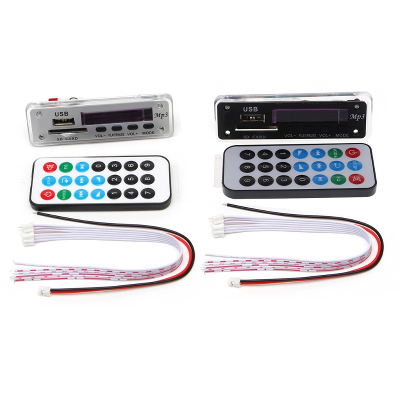 Bảng Mạch Giải Mã Bluetooth Không Dây MP3 WMA USB SD FM MP3 Có Màn Hình Màu Kèm Điều Khiển Cho Xe Hơi