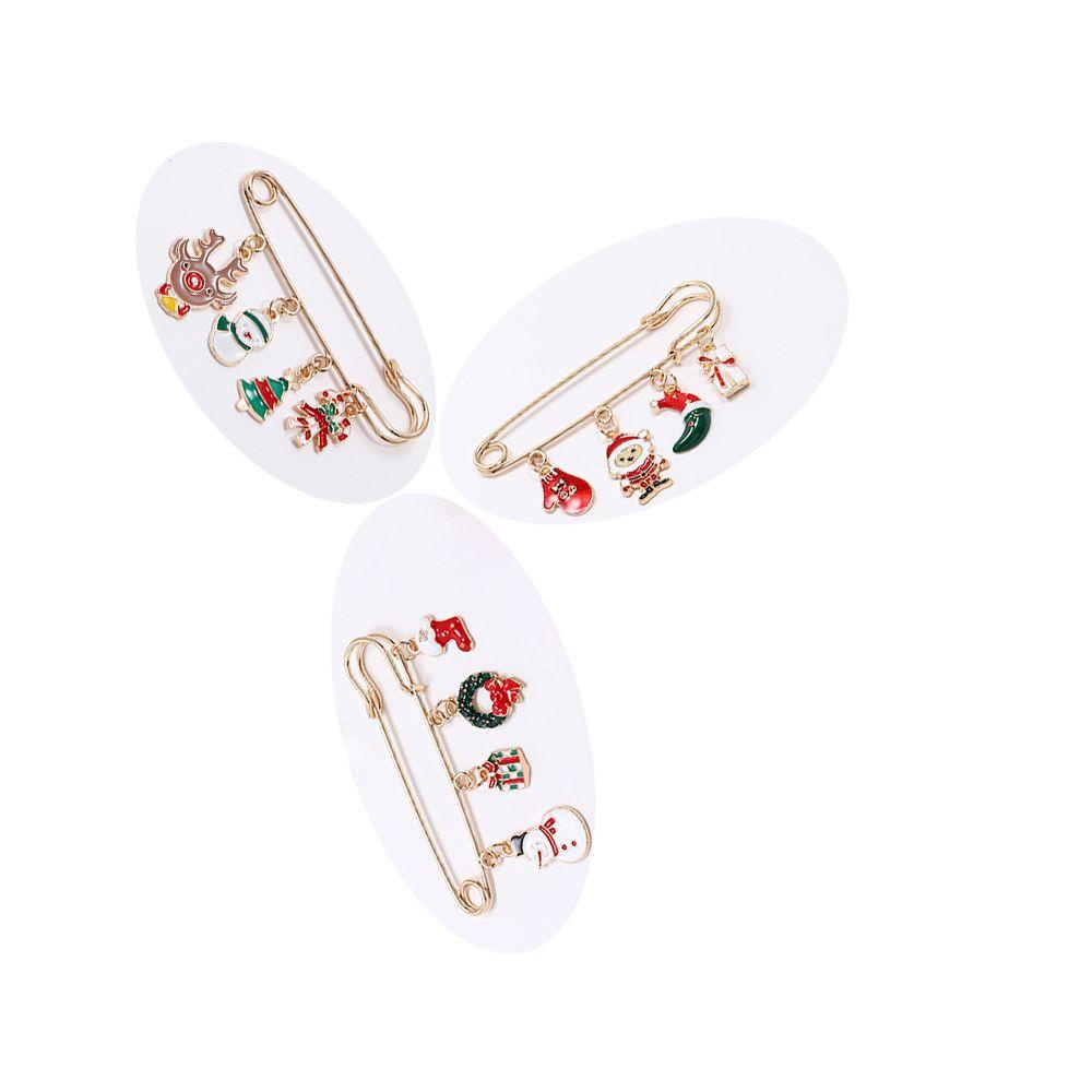 GOGOUP Mặt Dây Chuyền Hình Ông Già Noel Thời Trang​ Trâm Cài Áo Chủ Đề Giáng Sinh Dễ Thương