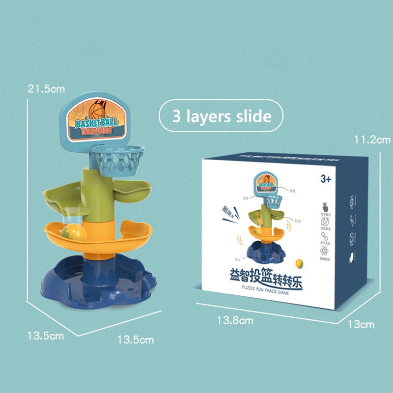 ZHAN QI TOYS Bộ đồ chơi lắp ráp đường ray trượt bóng lăn giáo dục sớm vui nhộn cho trẻ em