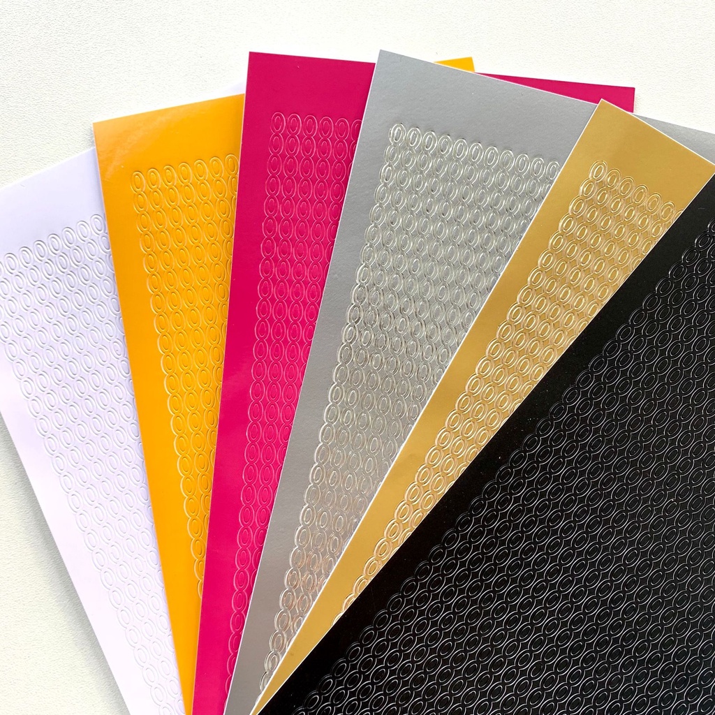 Zanmo tờ nhãn dán sticker dây xích các màu trang trí decor toploader