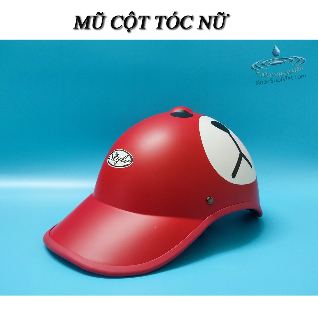 Mũ Bảo Hiểm Có Khoét Lỗ Cột Tóc Cho Nữ - Hình Gấu Dễ Thương