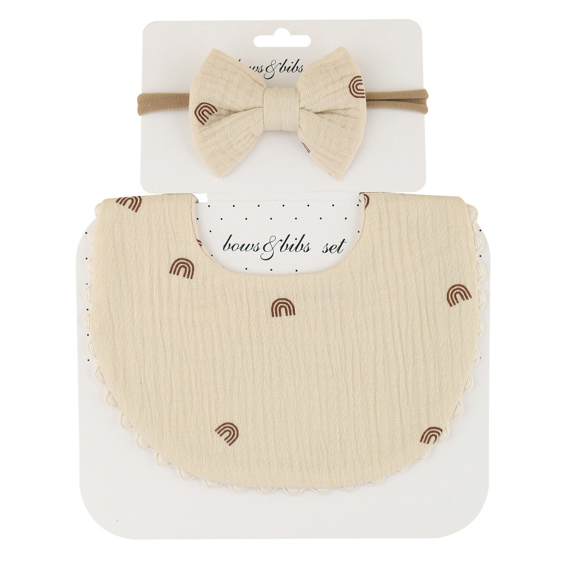 Yếm Ăn Co Giãn Đính Nơ Xinh Xắn Dành Cho Bé