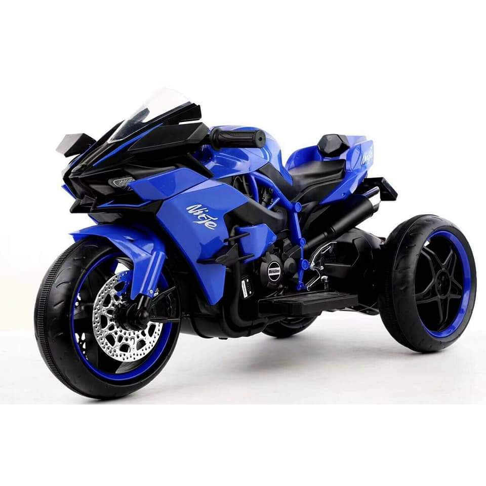 Xe máy điện moto 3 bánh Ninja H2R siêu thể thao đồ chơi cho bé tự lái (Đỏ-Hồng-Xanh-Đen-Trắng)