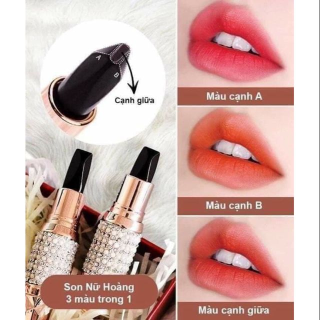 [ Son Nội Địa ] Son 3 Màu 💕 1 Cây Son 3 Cạnh 3 Màu Khác Nhau | BigBuy360 - bigbuy360.vn