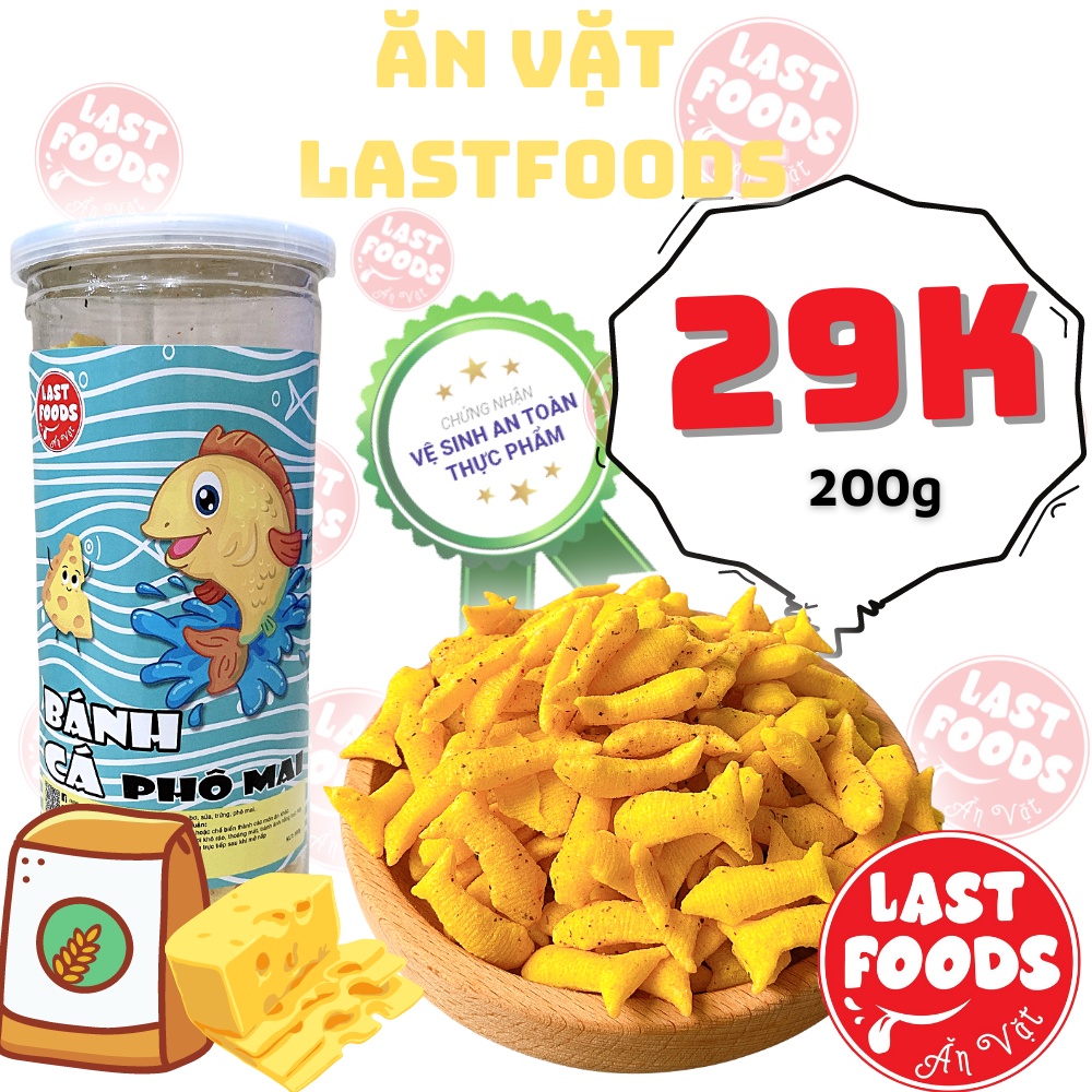 Bánh cá phô mai 200g hũ pet tiện lợi,  ăn vặt LASTFOOD Hà Nội với đặc sản các vùng miền giá tốt