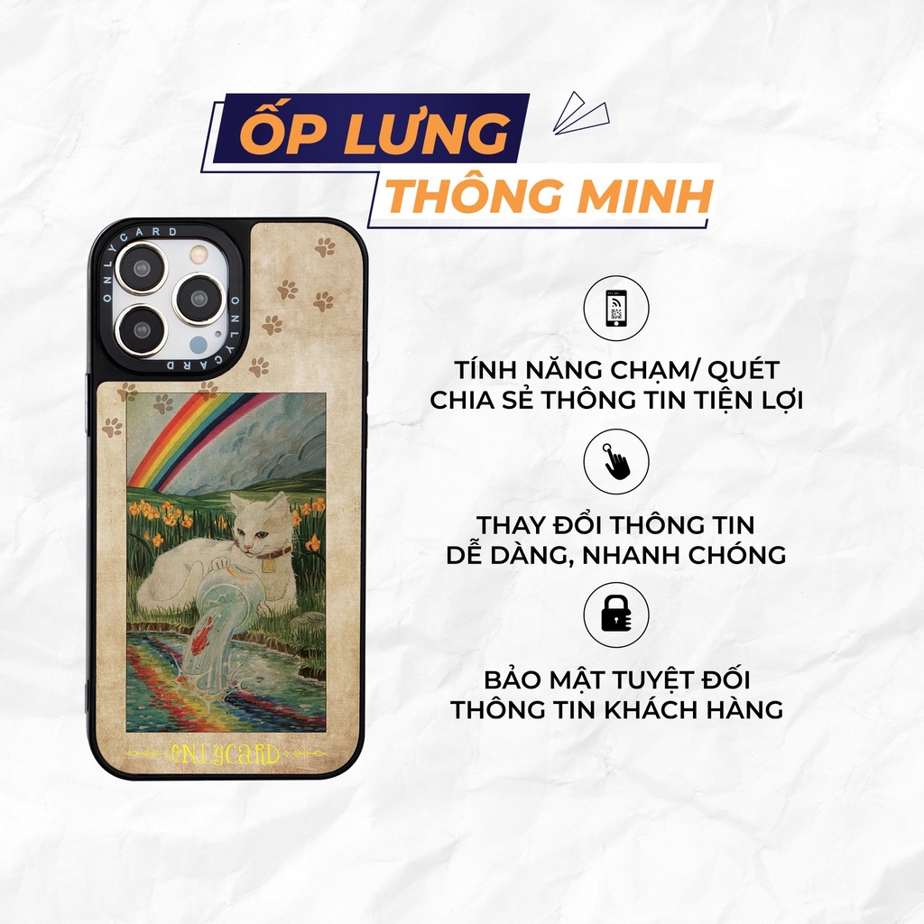 Ốp lưng thông minh ONLYCARD_LAZY CAT_42/Dành cho các dòng IPhone 7/7plus/8/8plus/x/xr/xs/11/12/13/pro/promax