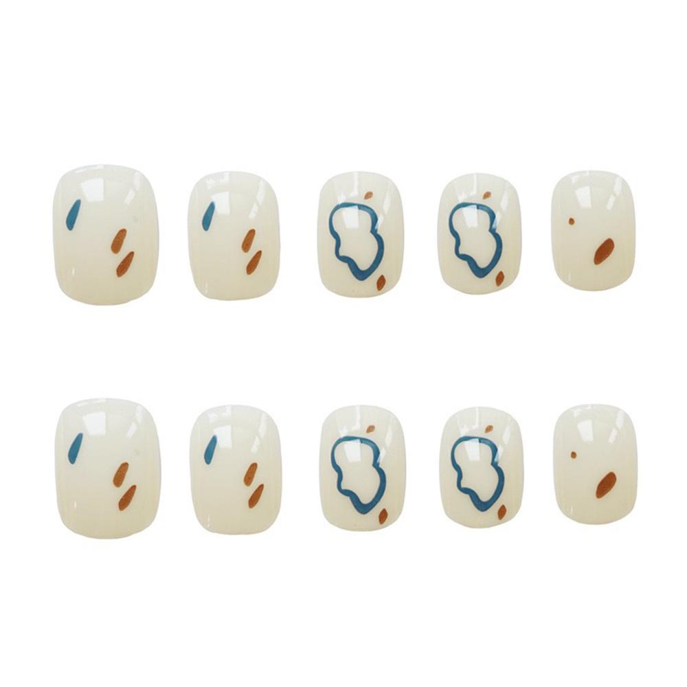 MIHAN1 Bộ 24 Móng Tay Giả Che Phủ Toàn Diện Nhiều Màu Sắc Cho Nữ