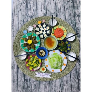 Thảm cói trơn D60cm