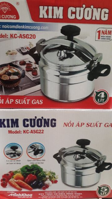 [Mã 253ELSALE hoàn 7% đơn 300K] [Mã ELHADEV giảm 4% đơn 300K] NỒI ÁP SUẤT NẤU GAS 4 LÍT 20CM KIM CƯƠNG GIẢM 35K