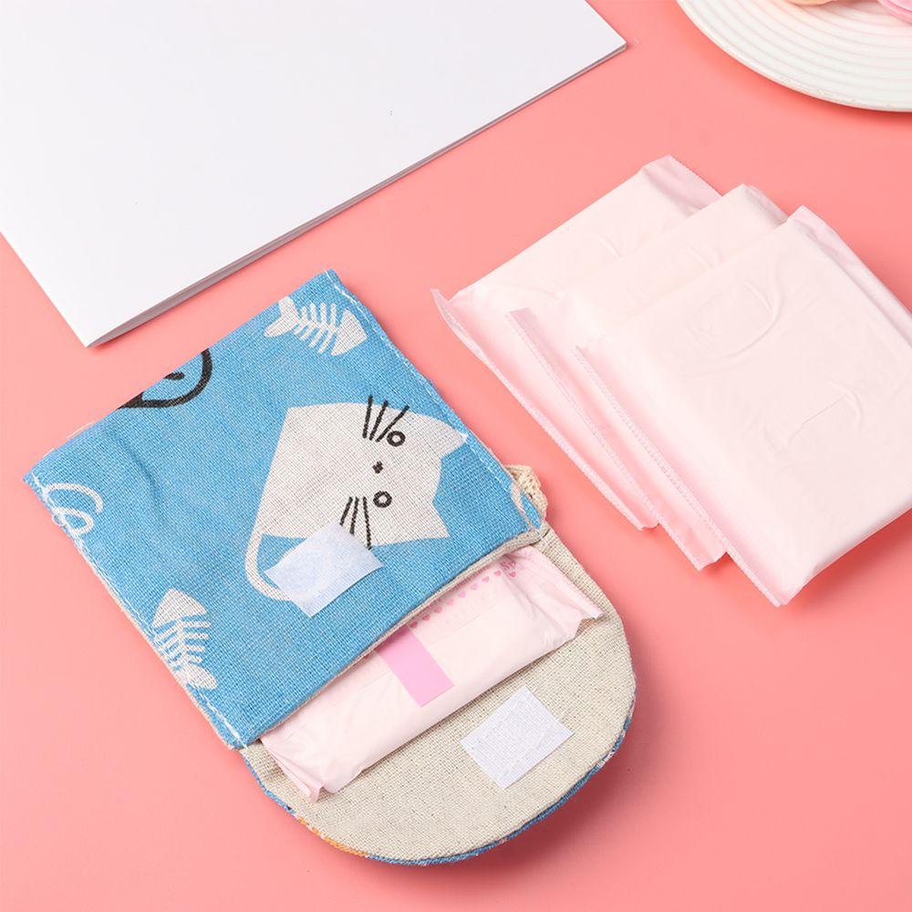 Túi Đựng Tai Nghe Hình Tampon Hoạt Hình Có Thể Tái Sử Dụng