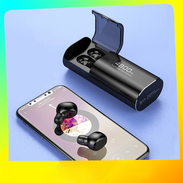 Tai Nghe Bluetooth Không Dây F9 S11-Tai Nghe Không Dây F9 S11 Công Nghệ Bluetooth 5.0 Kén Sạc 4800mah