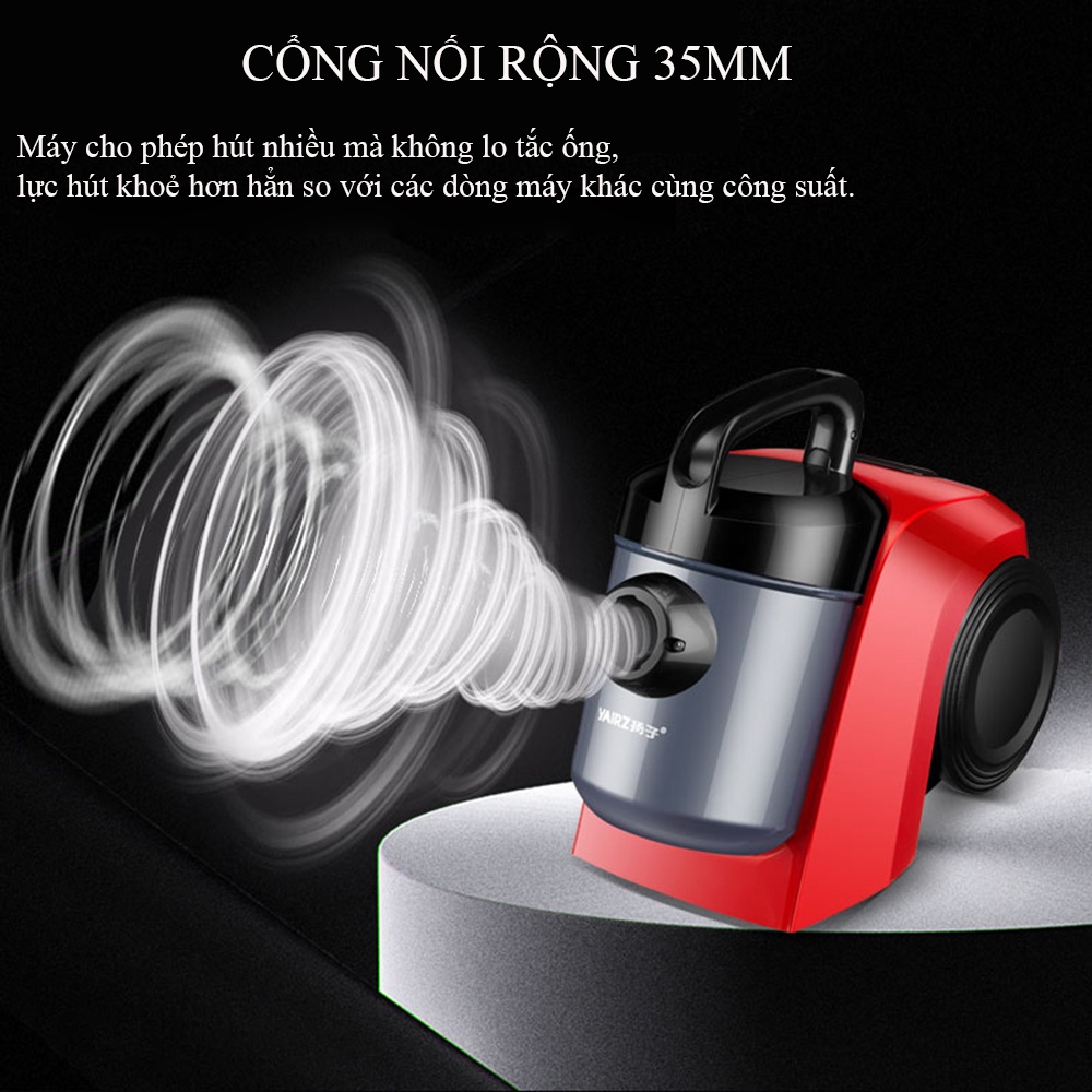 Máy hút bụi gia đình công suất lớn 1000W, máy hút bụi cầm tay kèm nhiều đầu hút tiện dụng đa năng. Bảo hành 2 năm.