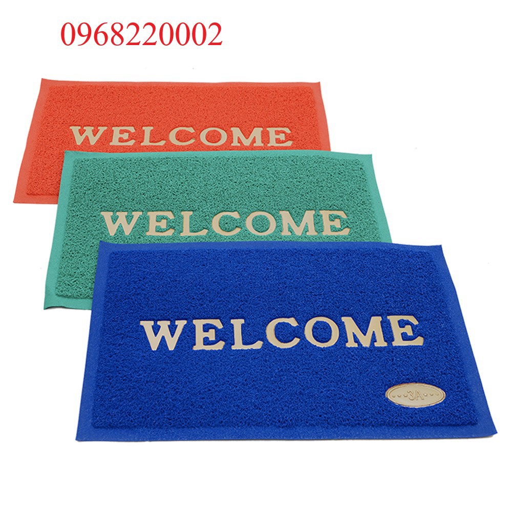 Thảm nhựa chống trơn trượt Welcome / Xin Chào