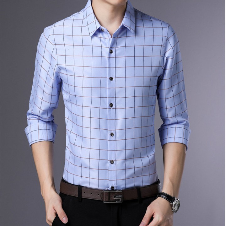 (CAO CẤP)Áo Sơ Mi Nam Dài Tay Thời Trang Nam Tính Lịch Lãm - Hàng Xuất Khẩu SM00014