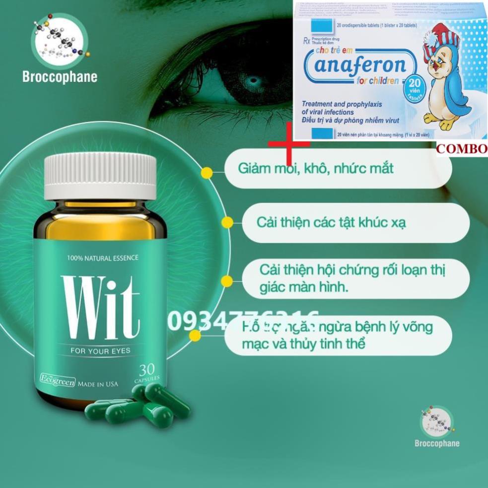 Combo Chim cánh cụt Nga+ Viên uống WIT bổ mắt (30 viên)