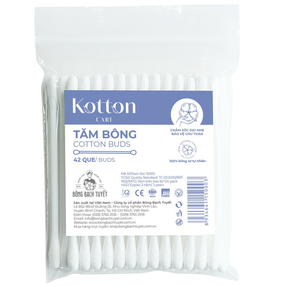 Tăm bông Kotton Care (Bông Bạch Tuyết)