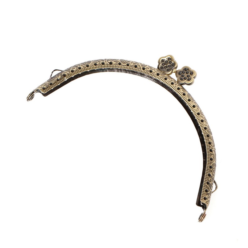 Khung gắn ví cầm tay bằng kim loại họa tiết hoa vintage