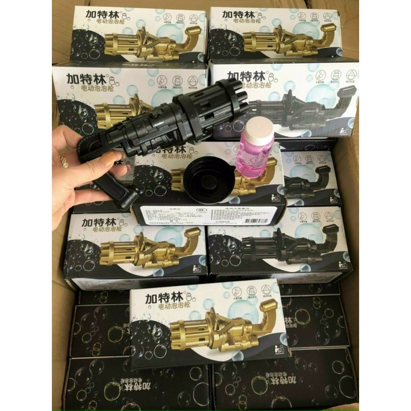 Đồ chơi bắn bong bóng xà phòng, súng bắn bong bóng xà phòng 8 nòng cho bé