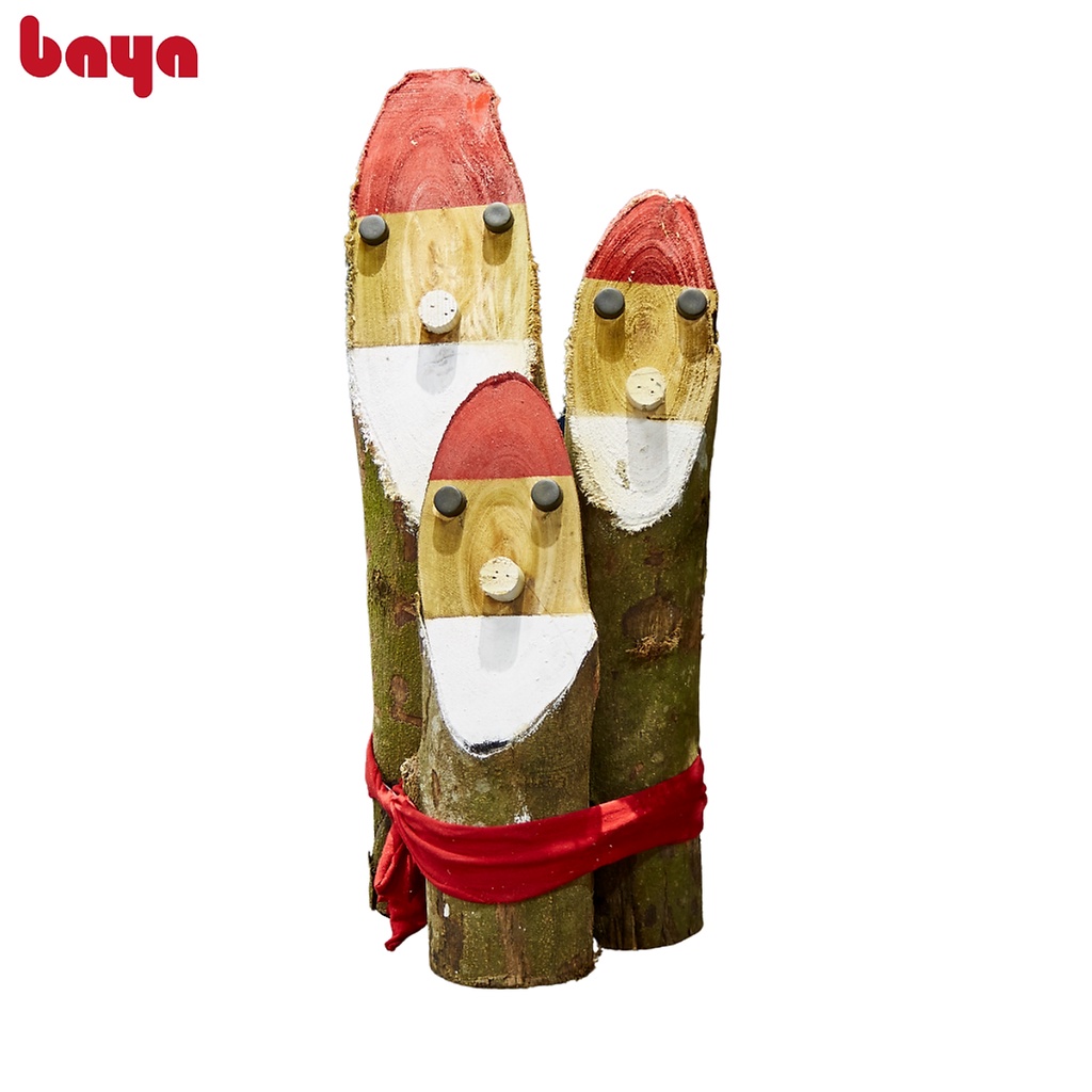 Phụ Kiện Giáng Sinh Ông Già Noel Gỗ BAYA Màu Gỗ Đậm Kiểu Dáng Độc Đáo Phù Hợp Với Mọi Không Gian 7300231