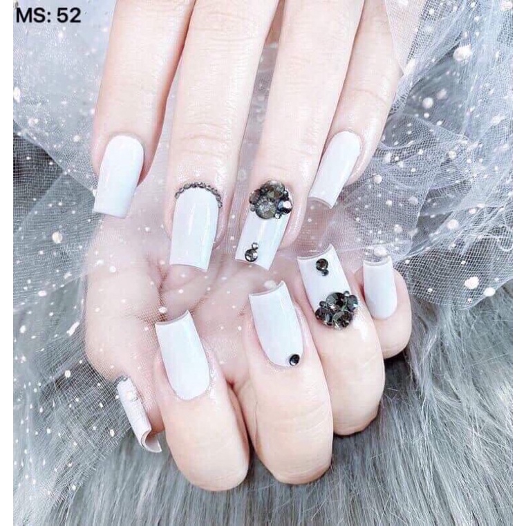 Móng Tay Giả Đính Đá QQ Nail Box 24 Móng Giả Đính Đá Cao Cấp
