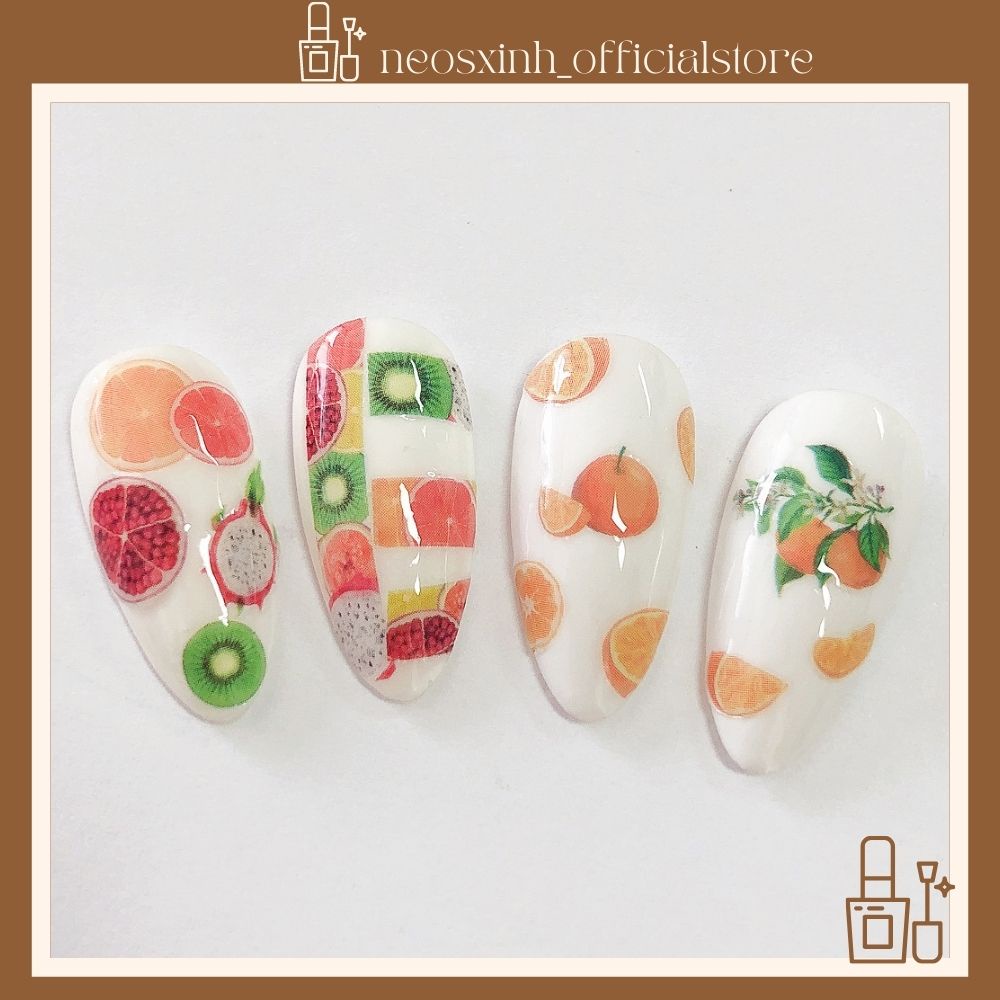 Sticker Dán Móng Tay Trái Cây DP1195-1214 Cute Hot Trend - Hình Dán Móng - Neosxinh Nails