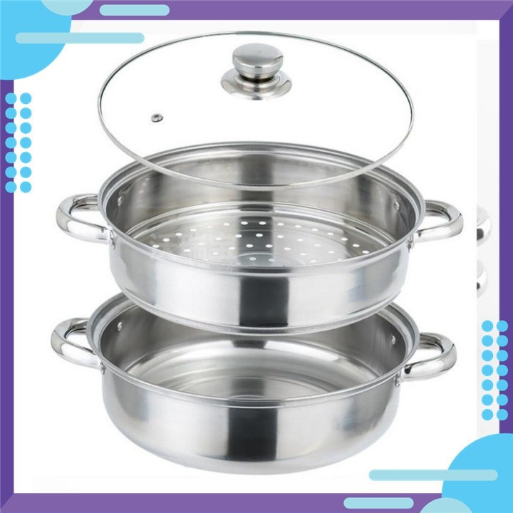 Nồi Xửng Hấp Inox 2 Tầng Đa Năng Cao Cấp Siêu Tiện Lợi - xunghap