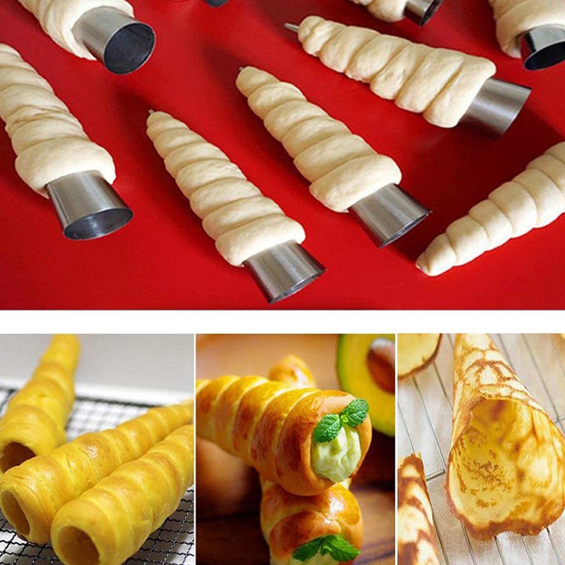 Bộ 20 Khuôn Làm Kem Bằng Thép Không Gỉ Hình Nón