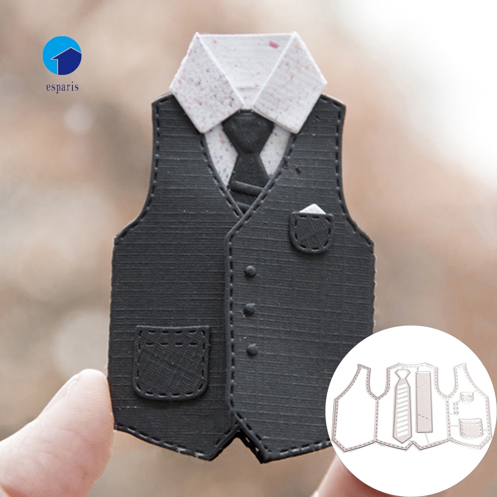 {duo} | Khuôn Cắt Giấy Kim Loại Hình Áo Vest Nam