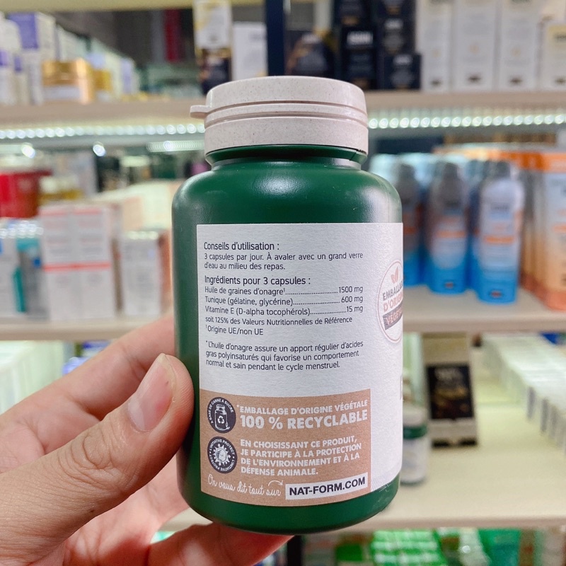 ( Mẫu mới 2022) Hoa anh thảo pháp NAT &amp; FORM - hàm lượng 1500mg