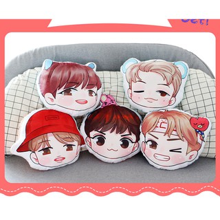 gối chibi BTS, gối mặt tròn BTS
