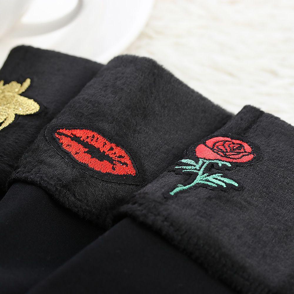 MIHAN1 Tất Cotton Dày Thêu Hoa Xinh Xắn Dành Cho Nữ
