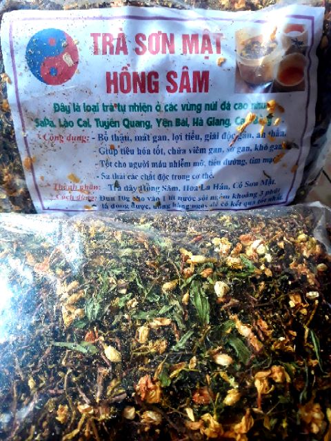 Trà sơn mật hồng sâm ( gói 1kg nhiều cỏ ngọt và hoa)