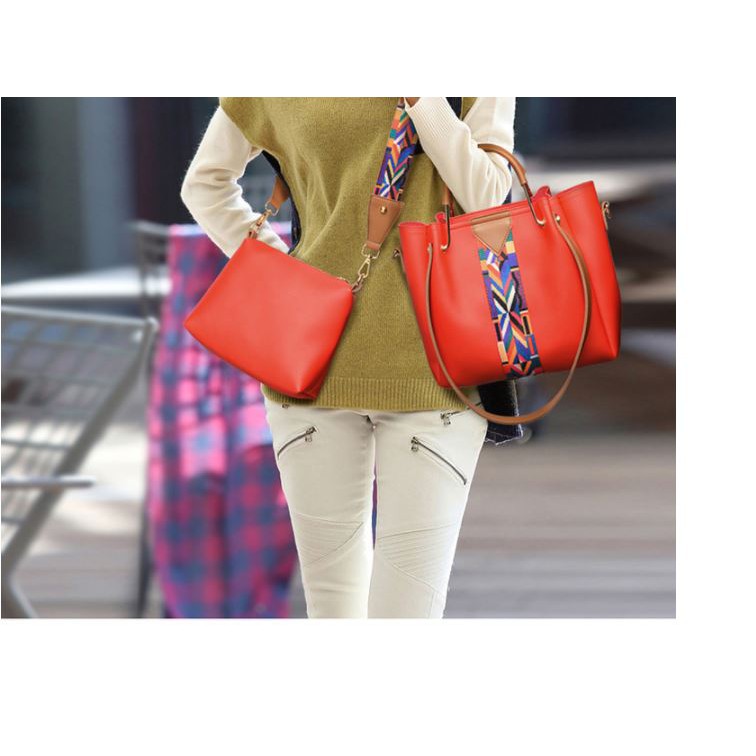 Sét đôi túi xách kèm túi đeo chéo thời trang Hàn Quốc XĐ782