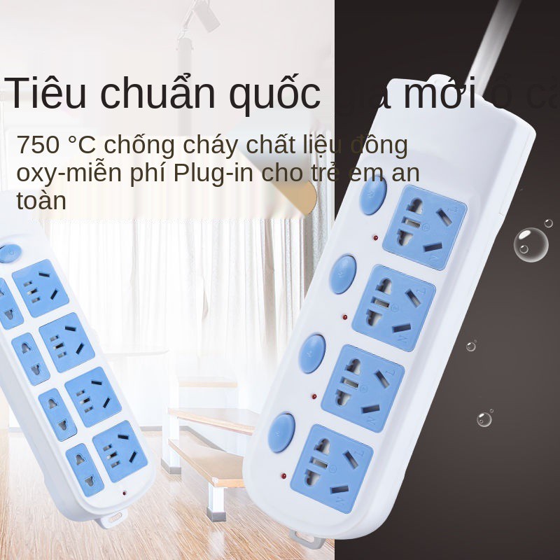 ổ cắm công tắc gia đình đa năng điện dải Bảng dây dài, dây, cắm, không