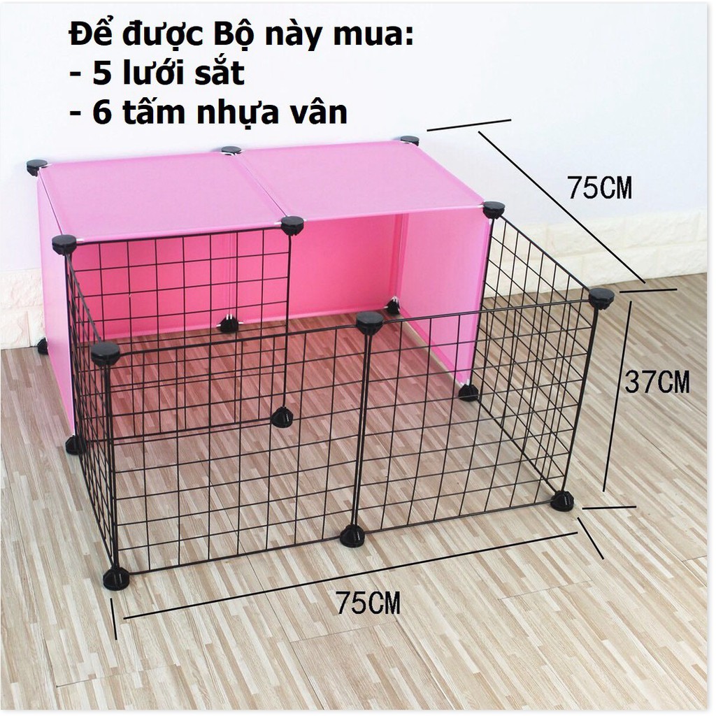 D HP- Miếng ghép vạn năng 35x35cm - lắp ghép chuồng mèo, quây chó, làm kệ trang trí