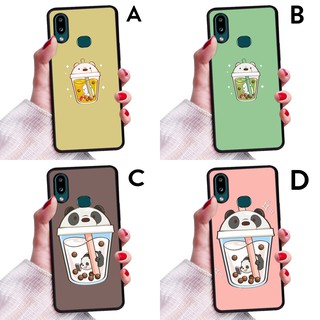 ỐP LƯNG SAMSUNG A10S LY TRÀ SỮA GẤU ĐÁNG YÊU
