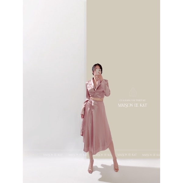 SET VEST LỤA CỘT EO TRENDY MAY THEO SỐ ĐO RIÊNG | HÀNG THIẾT KẾ CAO CẤP | MAISON DE KAT